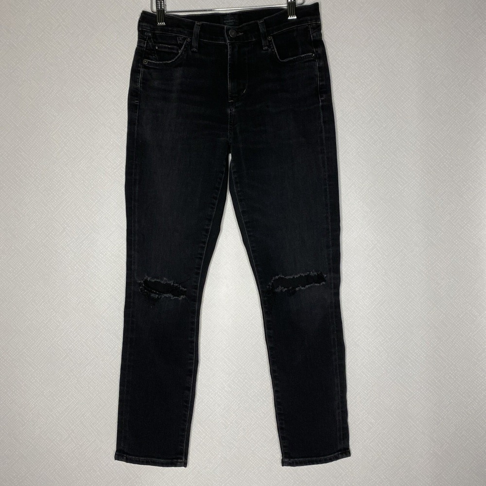 Citizens of Humanity Rocket Crop High Rise‎ Skinny Women's Jeans Black Sz 25